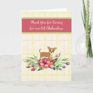 Sitzende Dankeschön Karte für Chihuahua