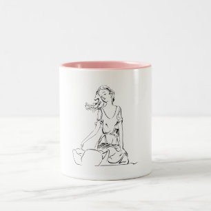 Sitzende Fee… Zweifarbige Tasse