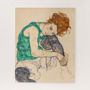 Sitzende Frau mit Bent Knee von Egon Schiele