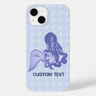 Sitzende Meerjungfrau Blau Case-Mate iPhone Hülle