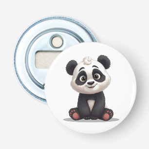 Sitzende Panda-Bär-Cartoon-Illustrationskunst Flaschenöffner