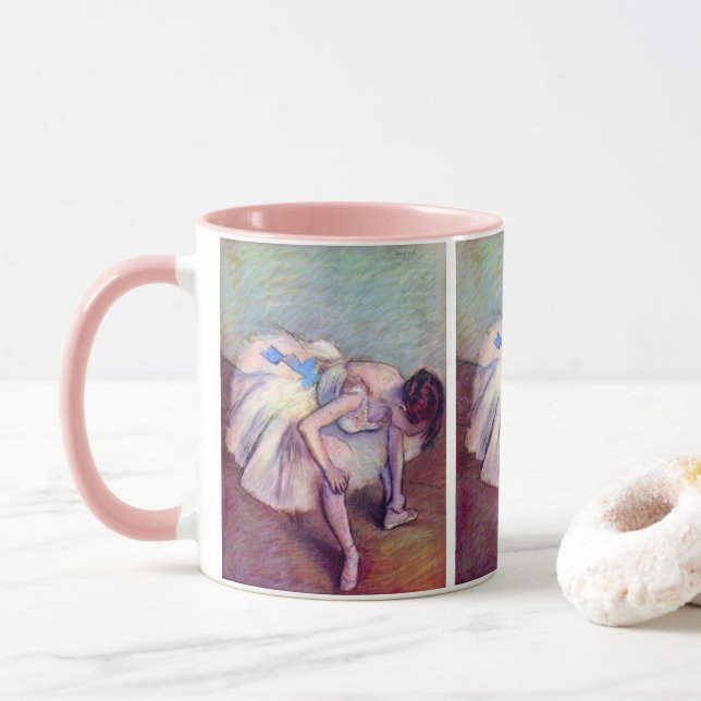 Sitzende Tänzerin von Edgar Degas, Vintage Ballett Tasse (Mit Donut)