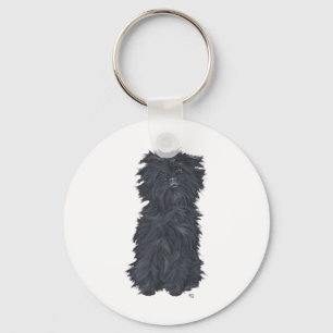 Sitzender Affenpinscher Schlüsselanhänger