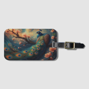 sitzender Pfau Gepäckanhänger