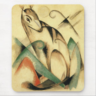 Sitzendes Fabeltier (von Franz Marc) Mousepad