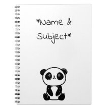Sitzendes Panda-Bären-Notebook