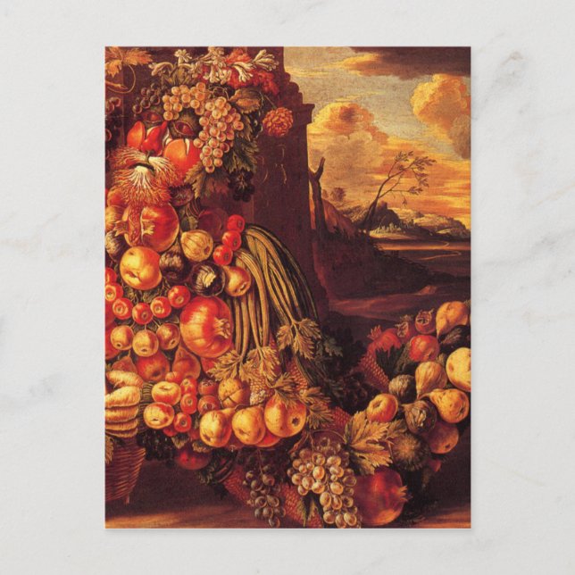 Sitzfigur des Sommers von Giuseppe Arcimboldo Postkarte (Vorderseite)