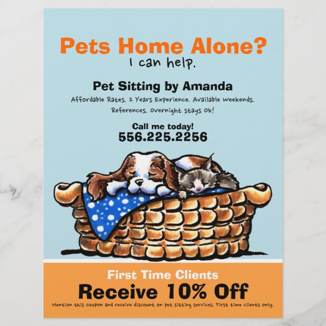 Sitzgelegene Sitzgelegenheit Ad Coupon CKCS/Kätzch Flyer (Vorne)
