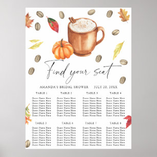 Sitzkarte für Pumpkin und Kaffee Poster