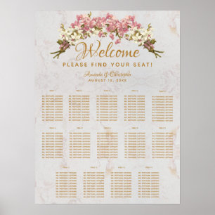 Sitzordnungstabelle 14 Personen Hochzeit Marmor Ro Poster