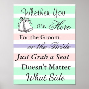 Sitzplakat für Hochzeiten, Grün, Rosa Thema Poster