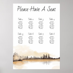Sitzplan für 8 Tabellen - Plakatdruck Poster