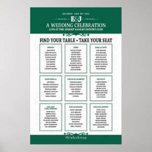 Sitzplan für Hochzeitskonzert Poster