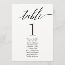 Sitzplan Individuelle Tischkarte Modernes Skript Einladung