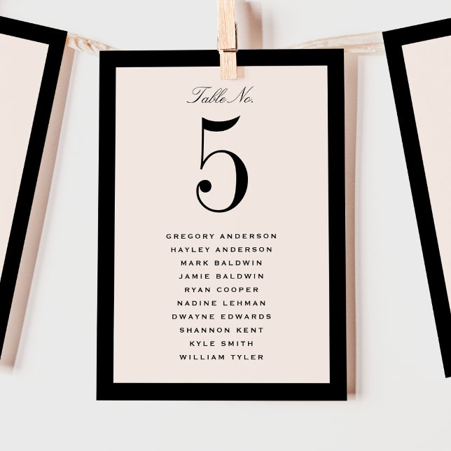 Sitzplan Karte Schwarze Hochzeitstisch (Von Creator hochgeladen)