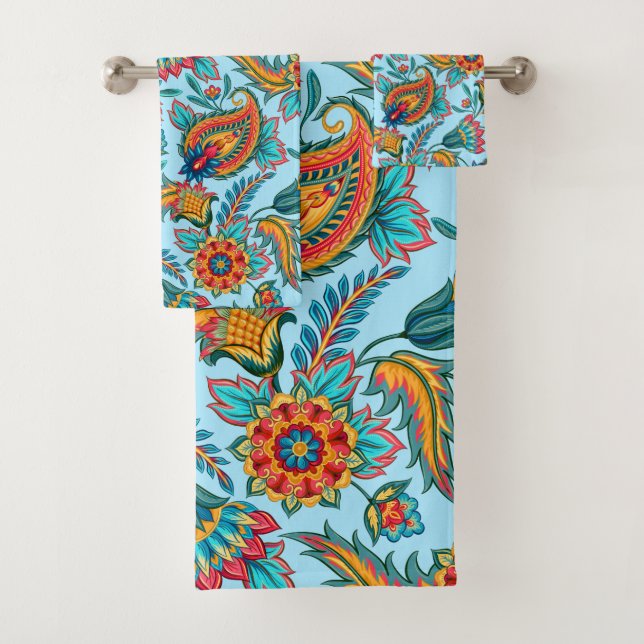 Sitzplatte auf blauem Hintergrund Badehandtuch Badhandtuch Set (Insitu)