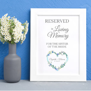 Sitzplatz für Herzflora reserviert Poster