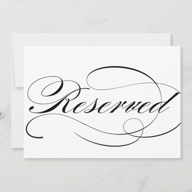 Sitzplatz für Hochzeitsempfang Einladung (Vorderseite)