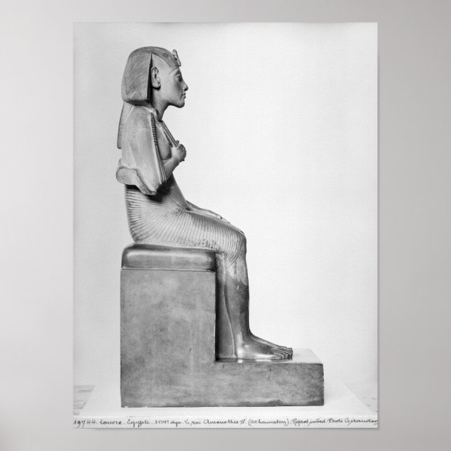Sitzstatue Amenophis IV Poster (Vorne)