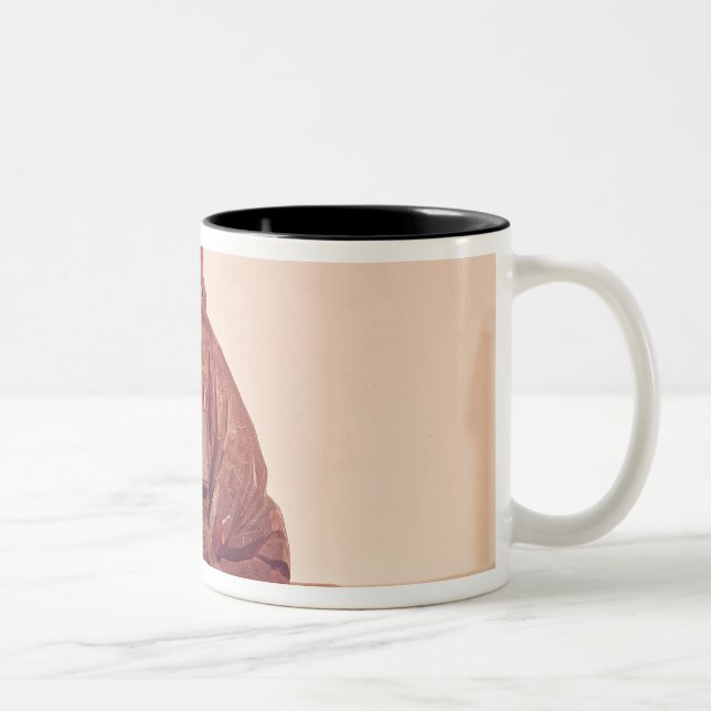 Sitzstatue der Basho Edo-Zeit Zweifarbige Tasse (Rechts)