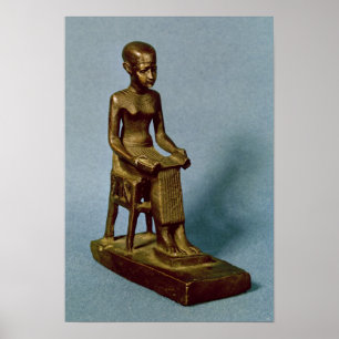 Sitzstatue von Imhotep ein offenes halten Poster