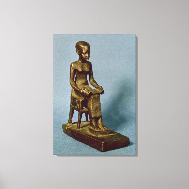 Sitzstatue von Imhotep mit offener Sitzecke Leinwanddruck (Vorderseite)