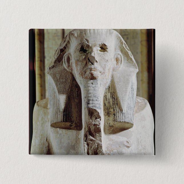 Sitzstatue von König Djoser Button (Vorderseite)
