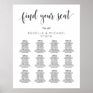Sitzsuche - Hochzeitsskalender Poster