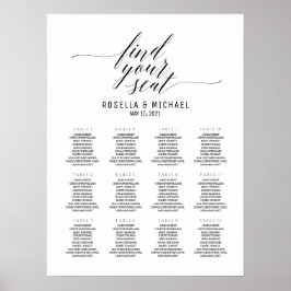 Sitzsuche - Hochzeitstisch-Übersicht N.2 Poster