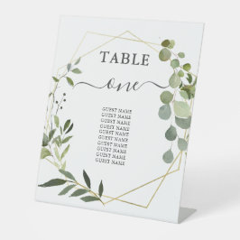 Sitztisch für Hochzeitsgrün Sockelschild