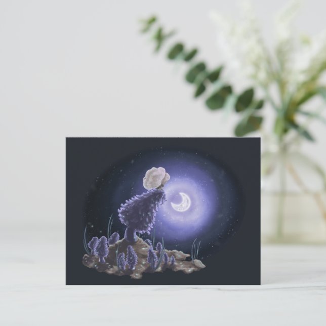 Sitzung am Mondlicht Postkarte (Stehend Vorderseite)