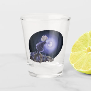 Sitzung am Mondlicht Schnapsglas