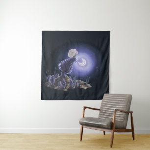 Sitzung am Mondlicht Wandteppich