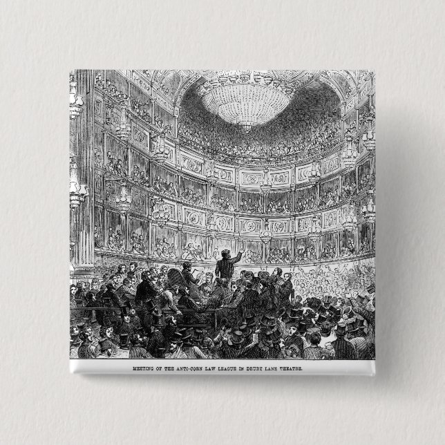 Sitzung der Anti-Mais Gesetzesliga Button (Vorderseite)