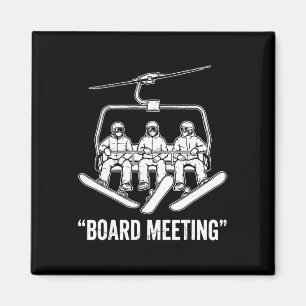 Sitzung des Vorstands T, Snowboard Skifahren Winte Magnet