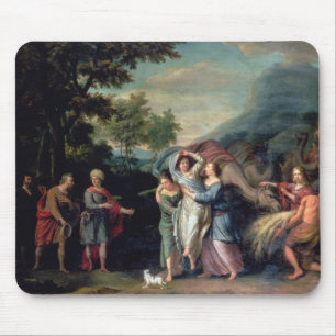 Sitzung von Jakob und von Laban mit Rachel, Leah Mousepad