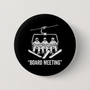 Sitzungsvorstand T, Snowboard Skifahren Winterspor Button