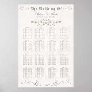 SITZUNGSZEICHEN 121-160   Elegante Beauty Wedding Poster