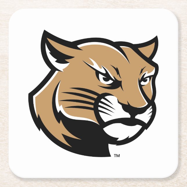 SIUE Cougars Rechteckiger Pappuntersetzer (Vorderseite)
