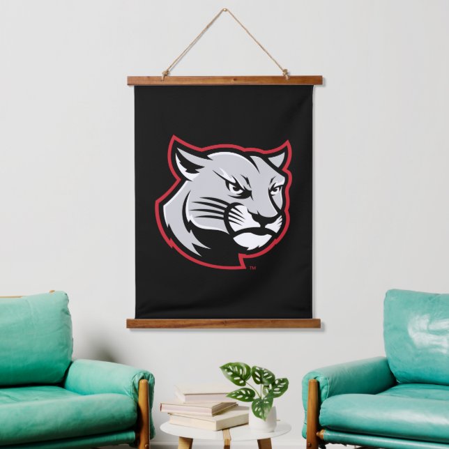 SIUE Cougars Wandteppich Mit Holzrahmen (Wohnzimmer)