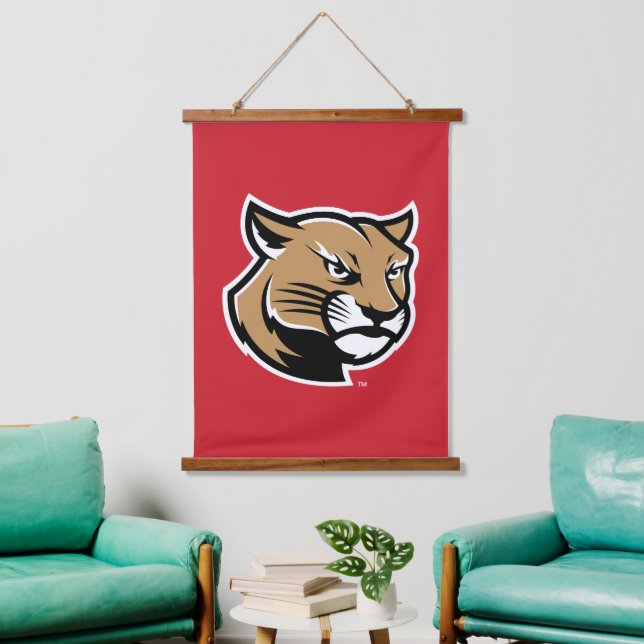 SIUE Cougars Wandteppich Mit Holzrahmen (Wohnzimmer)