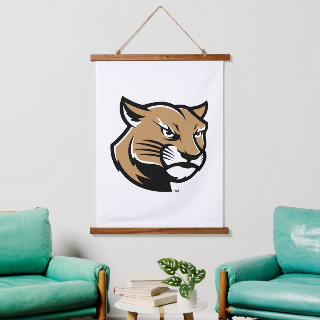 SIUE Cougars Wandteppich Mit Holzrahmen (Wohnzimmer)