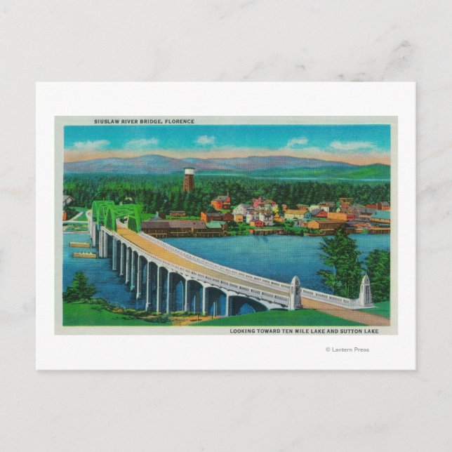 Siuslaw-Brücke in Florenz, Oregon Postkarte (Vorderseite)