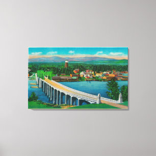 Siuslaw Fluss-Brücke in Florenz, Oregon Leinwanddruck