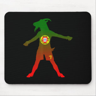 Siuuu Echte Ziege Portugal Flagge Fußball Männer F Mousepad