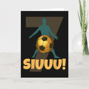 Siuuu Lustiger Fußball Footbyll Jungen Männer Frau Karte