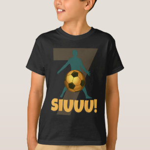 Siuuu Lustiger Fußball Footbyll Jungen Männer Frau T-Shirt
