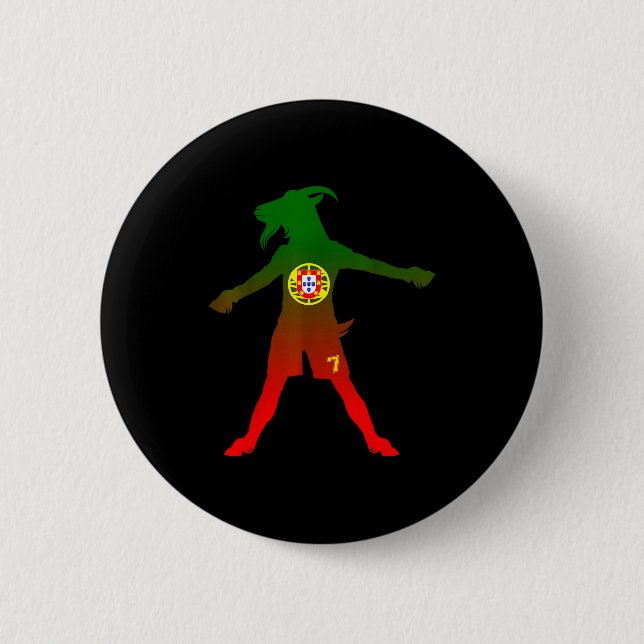 Siuuu Real Goat Rtugal Flag Soccer Men Women Kids  Button (Vorderseite)