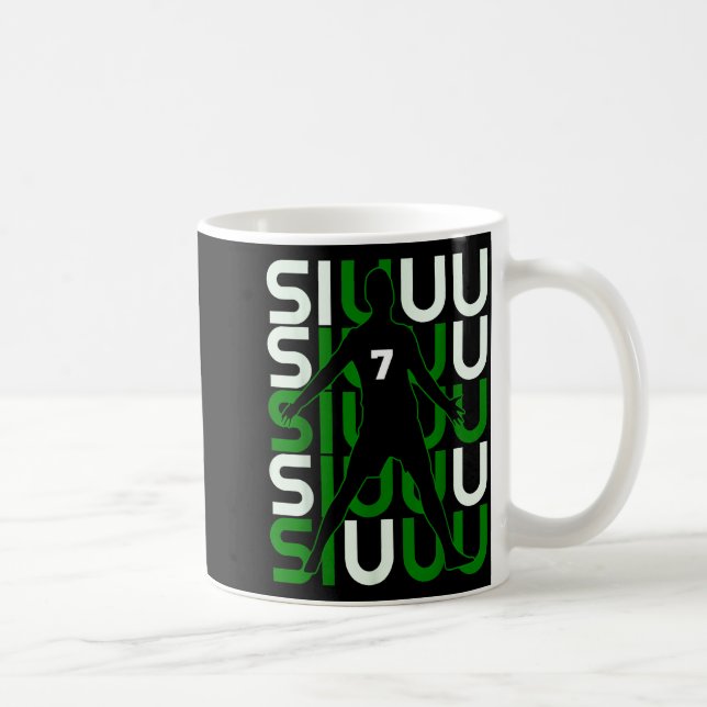 Siuuuu Funny Soccer Present For Soccer Lovers Fan  Kaffeetasse (Rechts)