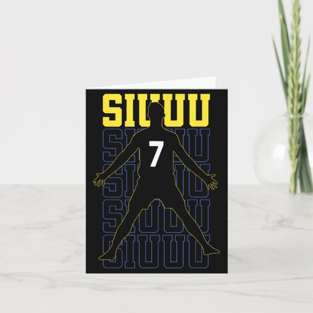 Siuuuu Funny Soccer Present For Soccer Lovers Fan  Karte (Vorderseite)
